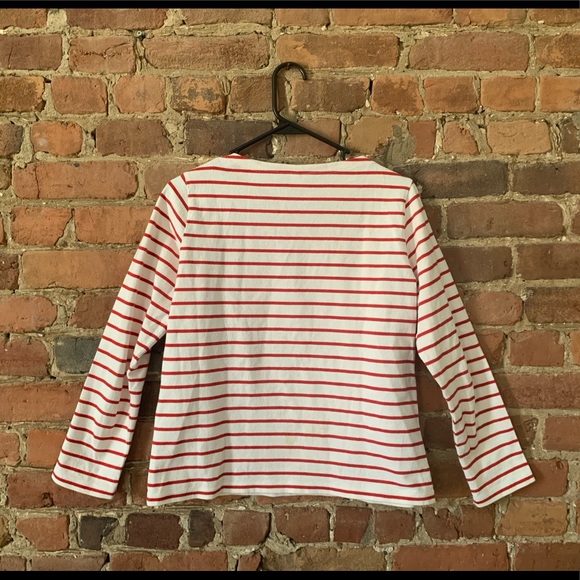 Red Striped Boat-neck Tee - Picture 4 of 4